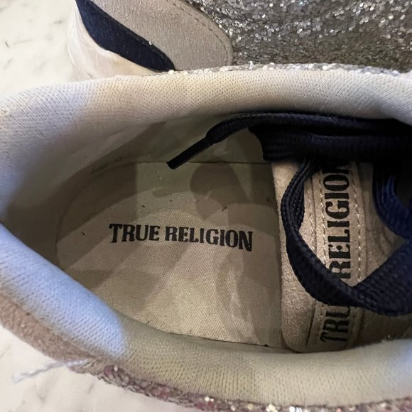 TRUE RELIGION Esther Navy, Gray, Silver Glitter Running Shoes Sneakers S… - Picture 9 of 13